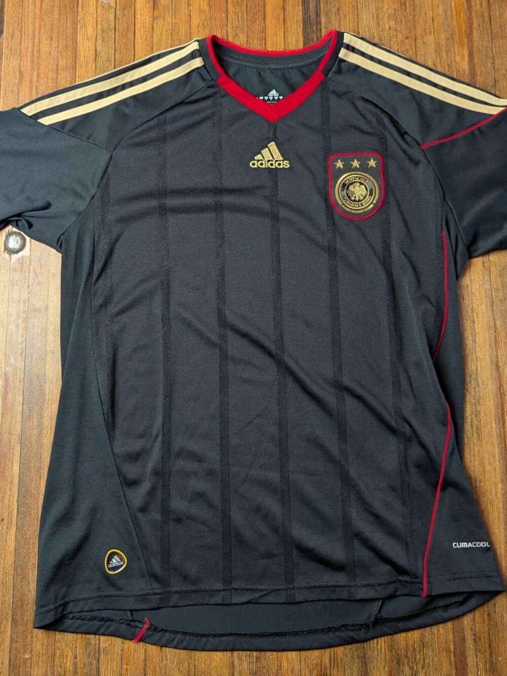 Adidas Germany National Team Soccer Jersey Men’s Medium Black Gold Red ClimaCool